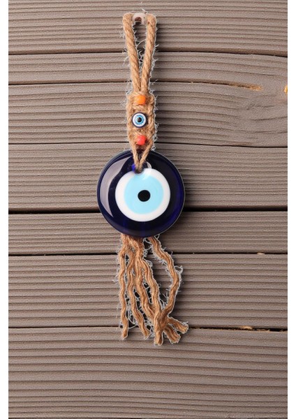 Lüks Makrome Hasır Işlemeli Büyük Nazar Boncuğu Duvar ve Kapı Süsü Dekoratif Ev Ofis Hediyesi Mdl: 2