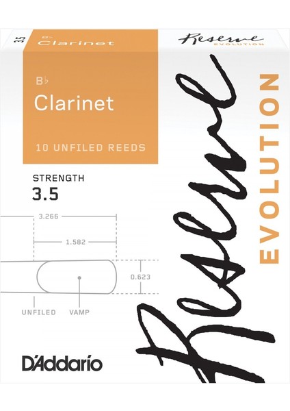 D'addario Woodwinds Reserve Evolution DCE1035 Sib Klarnet Kamışı No:3.5