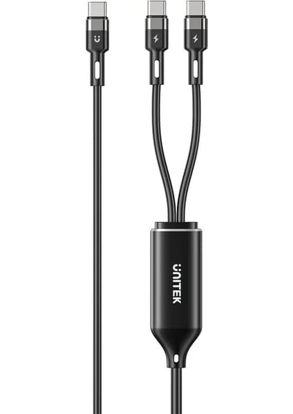 Unıtek 2in1 Type-C Hızlı Şarj Kablo C14146ABK01