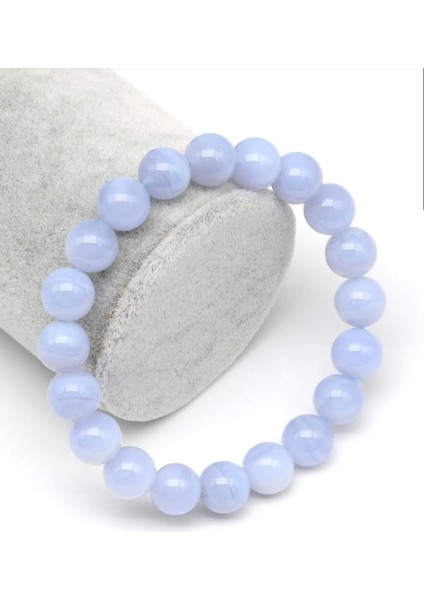 Kalsedon Doğal Taş Bileklik 10 mm Yuvarlak Kesim fiyatları