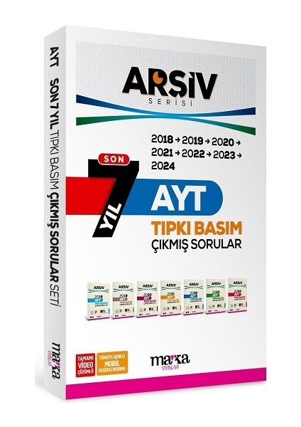 Son 7 Yıl Ayt Arşiv Serisi Tıpkı Basım Fasikül Fasikül Çıkmış Sorular Tamamı Video Çözümlü