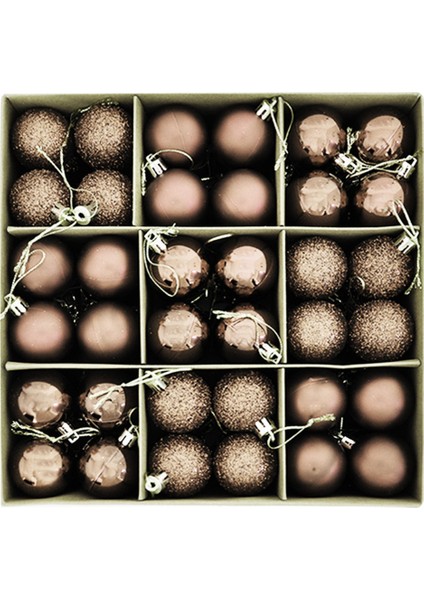 Yılbaşı Ağaç Süsleme Seti 72 Parça -Şampanya-