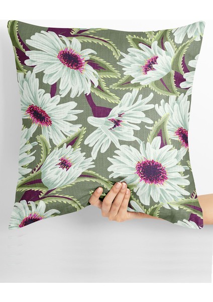 Micro Kumaş Dijital Baskı Fermuarlı 43*43 cm Kırlent Kılıfı modelleri