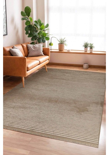 Leona Şönil Dokuma Halı | Kaymaz Tabanlı Makinede Yıkanabilir Halı| Salon Halısı| Kiremit |LON01