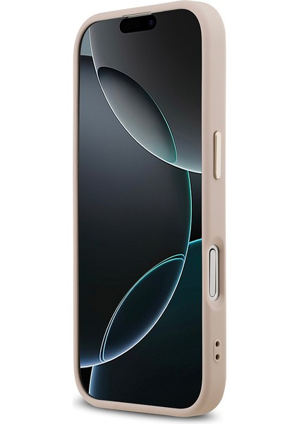 iPhone 17 Kılıf Guess Lisanslı M-Safe Şarjlı Gold Metal Kamera Çerçeveli Taşlı Üçgen Logolu Pembe indirimleri