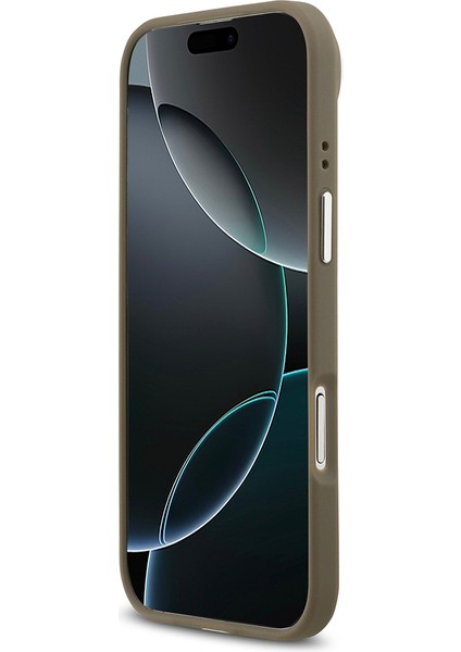 iPhone 17 Air Uyumlu Kılıf Guess Orjinal Lisanslı Grained 4g Metal Büyük Logolu Kapak Kahverengi indirimleri