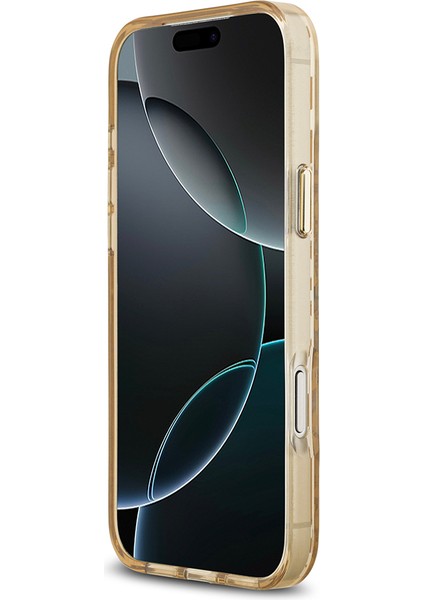 iPhone 17 Pro Max Uyumlu Kılıf Guess Lisanslı M-Safeli Üçgen Logolu Simli Leopar Desenli Kahverengi indirimleri