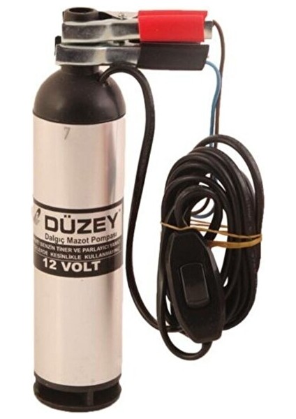 Düzey 12 Volt Mini(Küçük) Dalgıç Mazot Aktarma(Sıvı Transfer) Pompası(Su,süt,yağ)