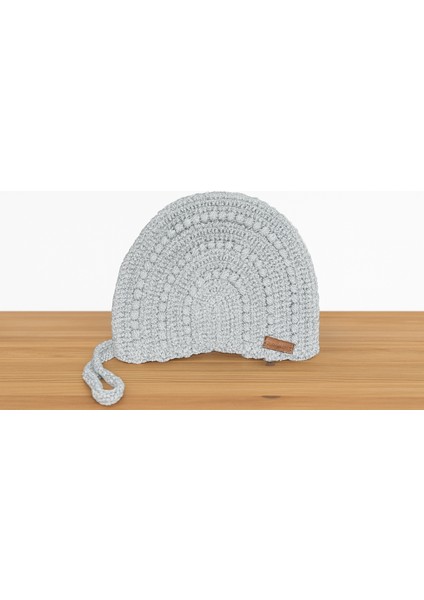 Stardust Şık Örgü Yarım Ay Clutch Çanta (Astarlı)