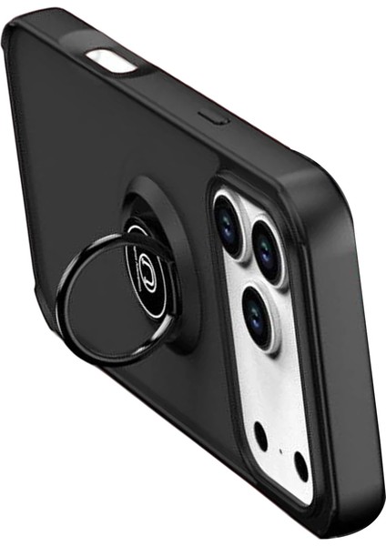 Xmpdby Newface Apple Iphone 17 Pro Max Montreal Yüzüklü Silikon Kapak - Siyah modelleri