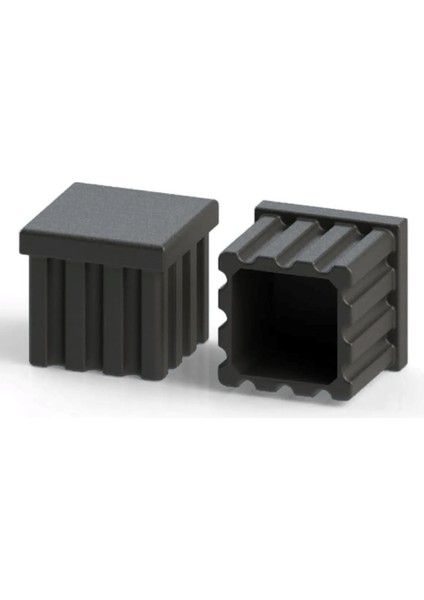 60X60MM Plastik Profil Tapası Kare Içe Geçme Siyah (4 Adet)
