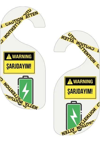 Şarjdayım Kapı Askısı Kapı Uyarı Levhası fiyatları