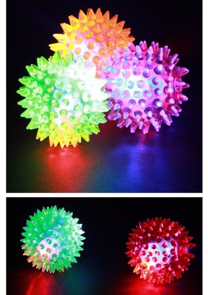 Sesli Işıklı Stres Topu Dikenli Egzersiz Topu indirimleri