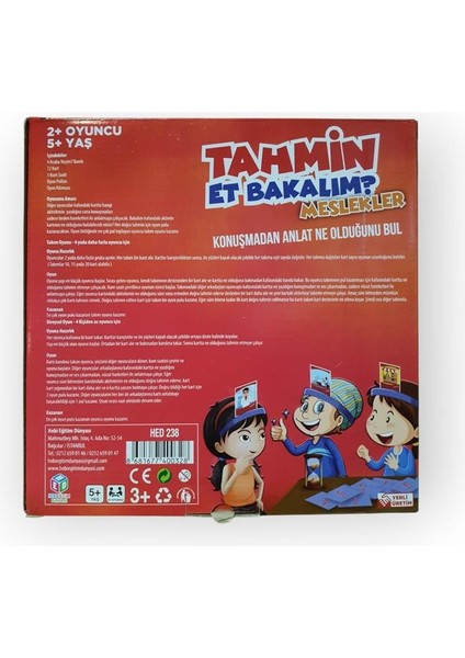 Hed Tahmin Et Bakalım Meslekler 238 fiyatları