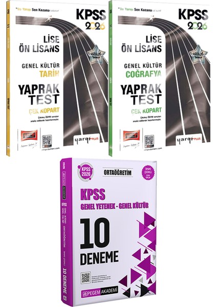 2026 Kpss Lise Ön Lisans Tarih Coğrafya Çek Kopart Yaprak Test - 2026 Kpss Ortaöğretim Çözümlü 10 Deneme