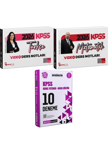 2026 Kpss Türkçe Matematik Video Ders Notları - 2026 Kpss Ortaöğretim Çözümlü 10 Deneme