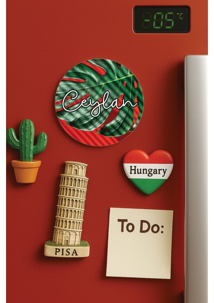 Kişiye Özel Isim Yazılı Dekoratif Buzdolabı Ofis Ev Magneti Magnet Büyük Jumbo Boy DIZAYN17