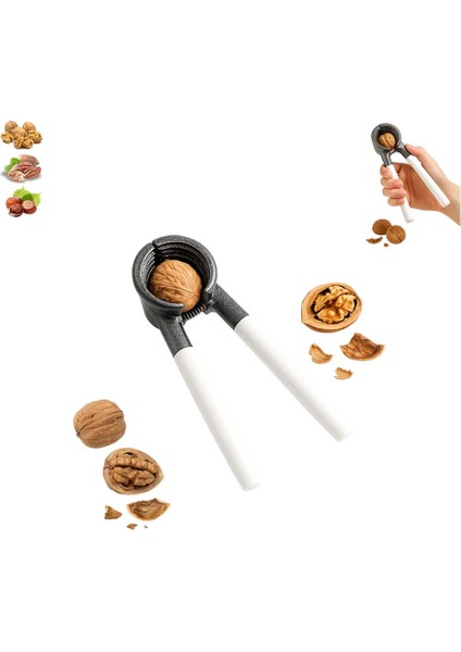 Metal Ceviz Kıracağı Beyaz Saplı Ceviz Vb. Kıracak (Ebat: 18,3 Cm)