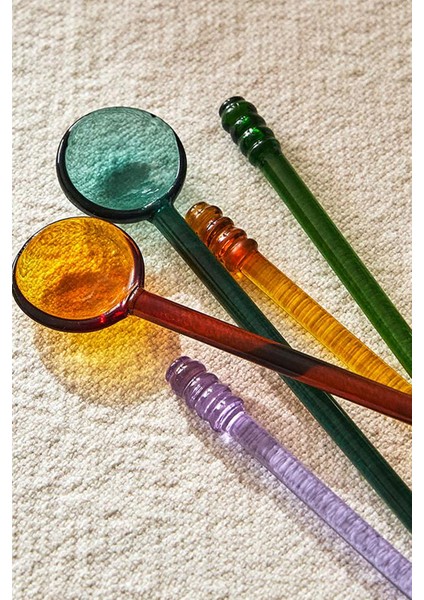 Coloria 6’lı Renkli Cam Dondurma, Kahve, Şeker, Baharat ve Tatlı Servis Kaşığı Seti 15 cm fırsatları