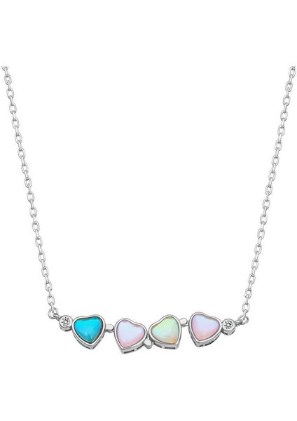 Gümüş Renkli Açılabilen Yonca Kadın Kolye fırsatları