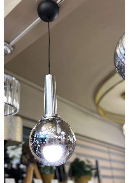 Globe Black & Silver ONE Sarkıt Cam Avize modelleri