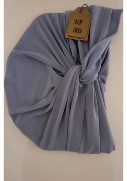 Düğümlü Dış Bone Gri | Hazır Bağlı Sosyete Yarım Şal Modeli | Tesettür Rahat ve Şık Bone fiyatları