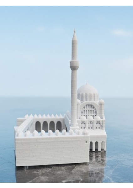 Tarihi Eser Koleksiyonu: Renksiz Mihrimah Sultan Camii Minyatür Maketi - Dıy Boyasız - 15x14.4x11.4 cm fiyatları