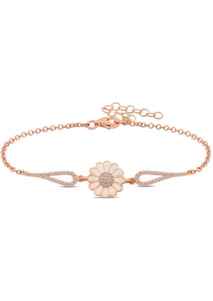 ​Gümüş Rose Papatya Kadın Bileklik