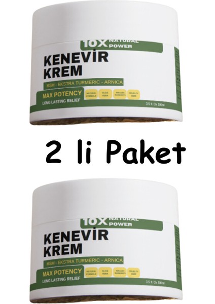 2 Adet Kenevir Yağı Özlü Krem 100GR x 2ADET Avantaj