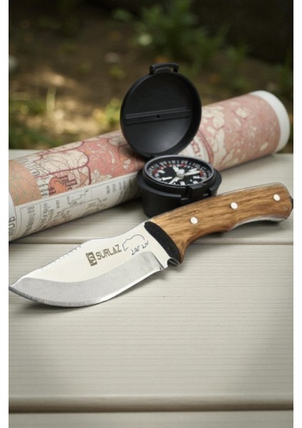 Av Bıçağı El Yapımı Isme Özel Outdoor Desenli