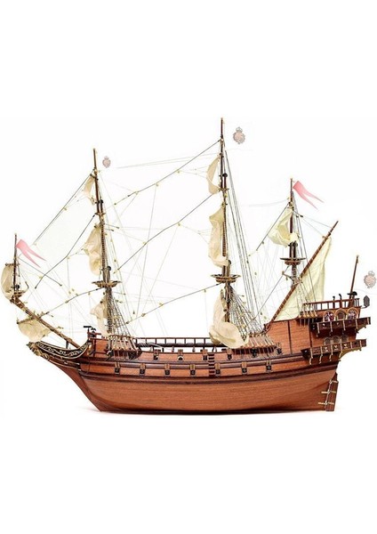 14000 1/60 Ölçek, Apostol Felipe, 79 Cm. Yelkenli Ispanyol Hazine Kalyonu, Ahşap Model Kiti modelleri