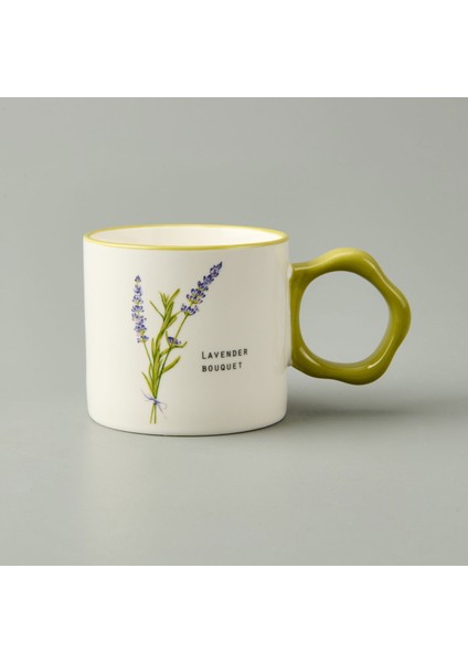 Kitchen Çiçek Desenli Kupa - Beyaz / Yeşil - 310 ml fiyatları