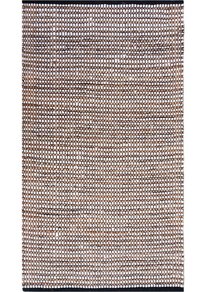 Home ET101 Etna Jüt Örgü Halı - Renkli / Beyaz - 80X140 cm