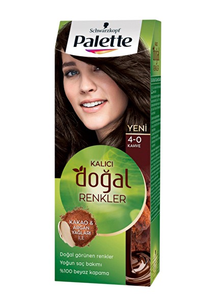 2 Adet Palette Natural Saç Boyası 4.0 Kahve