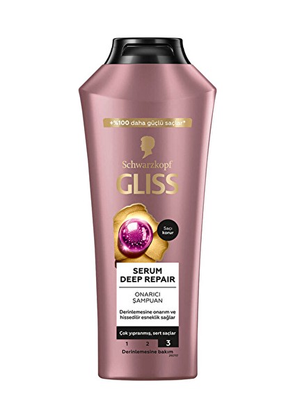 2 Adet Gliss Şampuan Serum Deep Repair 400 ml