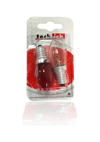 Tek Iş Gece Lambası Ampulu Renkli 2'li E14