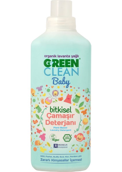 2 Adet Green Clean Bitkisel Bebek Sıvı Çamaşır Deterjanı 1000 ml fiyatları