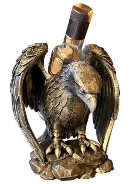 Kartal Figür Şaraplık - El Işçiliği ile Boyama