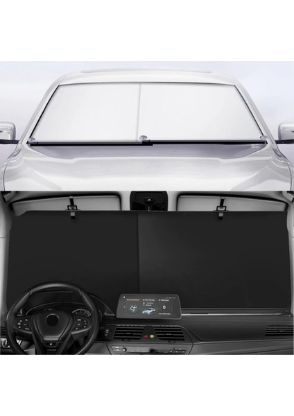 Ally Universal Araba Ön Camı Için Geri Çekilebilir Güneşlik PERDE-(5775) indirimleri