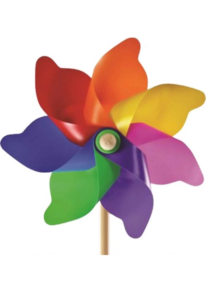 Bfs 7 Kanat 30 cm Gök Kuşağı Rüzgar Gülü