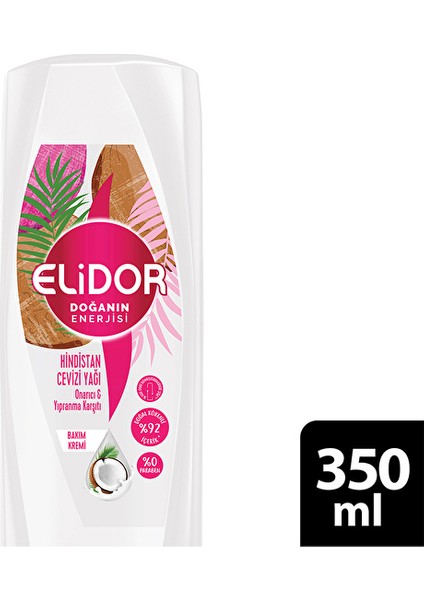 3 Adet Elidor Doğanın Enerjisi Saç Kremi Hindistan Cevizi 350 ml