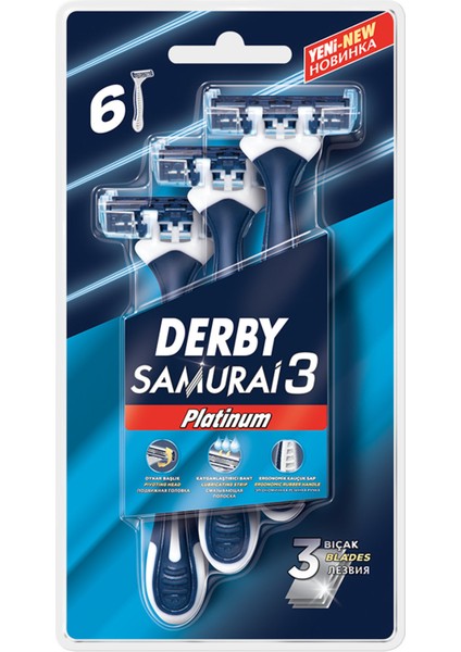 Samurai Platinum 3 Blister 6'lı 2 Adet