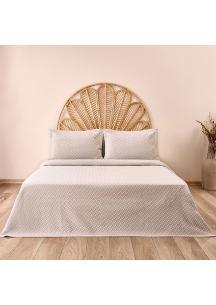 Soft Örme Çift Kişilik Yatak Örtüsü - Gri - 240X260 cm