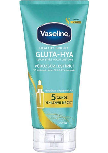 2 Adet Vaseline Gluta-Hya Pürüzsüzleştirici Vücut Losyonu 170 ml fiyatları