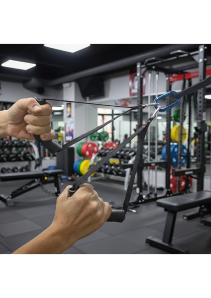 Cable crossover portable,Makaralı Egzersiz Sistemi,Ev Tipi Cable Antrenman Seti,Kademe Ayarlı