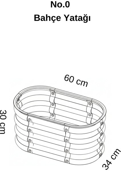 Modüler Yükseltilmiş Bahçe Yatağı Yükseltilmiş Sebze Yatağı Çiçeklik No:0 (60X34) Bej