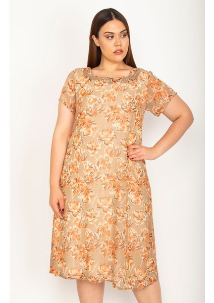 Kadın Renkli Astarlı Şifon Elbise 65N26549 modelleri