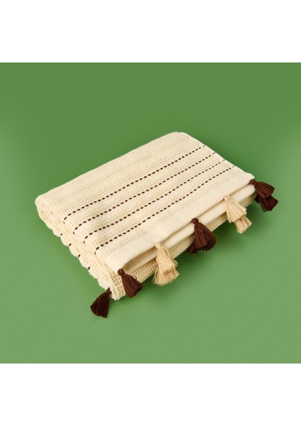 Soft Püsküllü Ayak Havlusu - Bej - 50X70 cm fiyatları