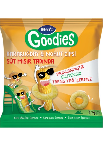 Goodies Süt Mısırlı Karabuğday Nohut Cipsi 30 G 3 Adet