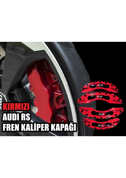 Kırmızı Audi Rs 4'lü Kaliper Seti Yapıştırma Logolu fırsatları